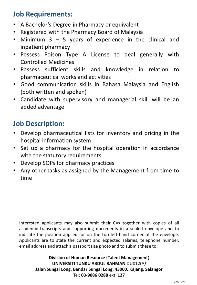 Universiti Tunku Abdul Rahman Home Careers Utar Academic Kampar Campus Academic Sungai Long Campus Administrative Kampar Campus Administrative Sungai Long Campus Utar Hospital Kampar Contact Us Universiti